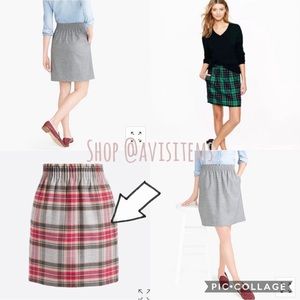 NWT J.Crew City Mini Sidewalk Plaid Skirt